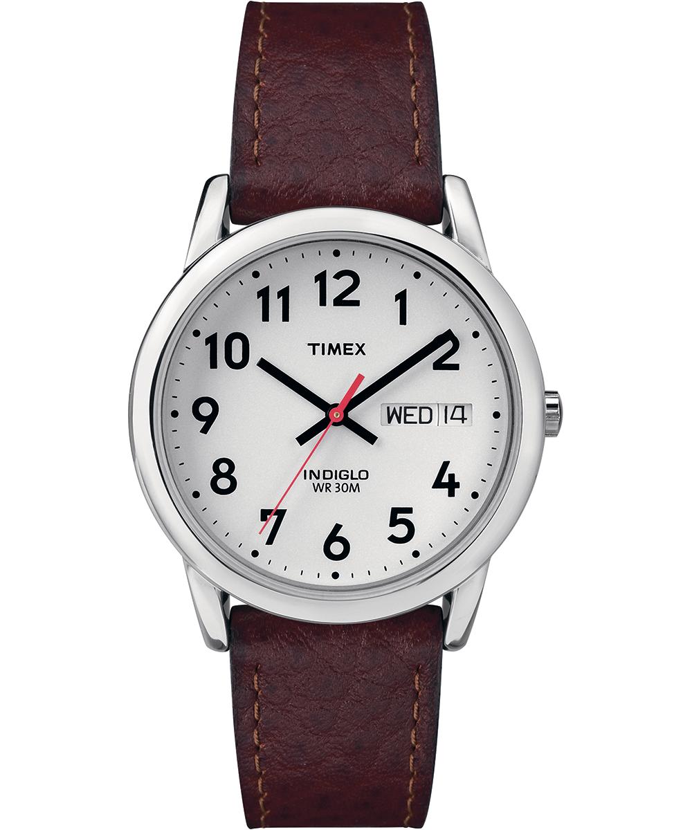 Easy Reader Day Date 35mm Leather Strap Watch