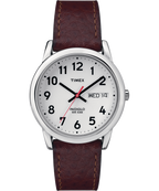 Easy Reader Day Date 35mm Leather Strap Watch