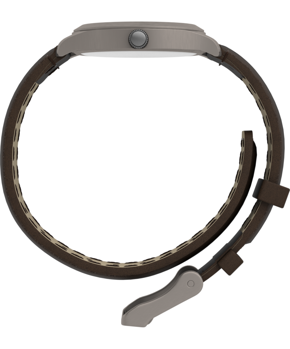 Expedition Metal Field 37mm Leather Strap Watch