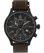 Expedition Field Chronograph 43mm Leather Watch