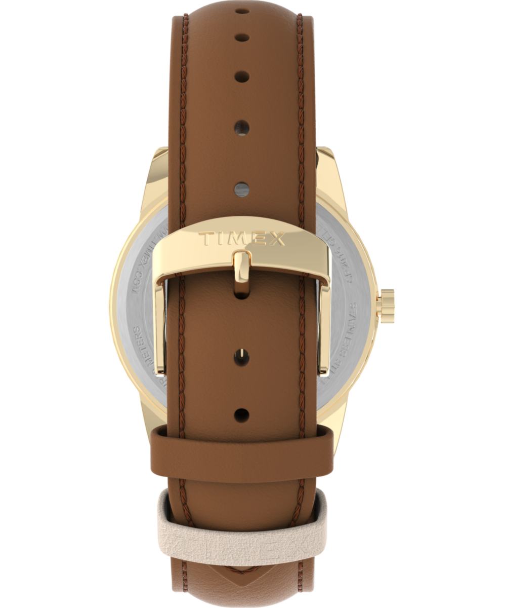 Easy Reader® Color Pop 38mm Leather Strap Watch