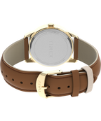 Easy Reader® Color Pop 38mm Leather Strap Watch