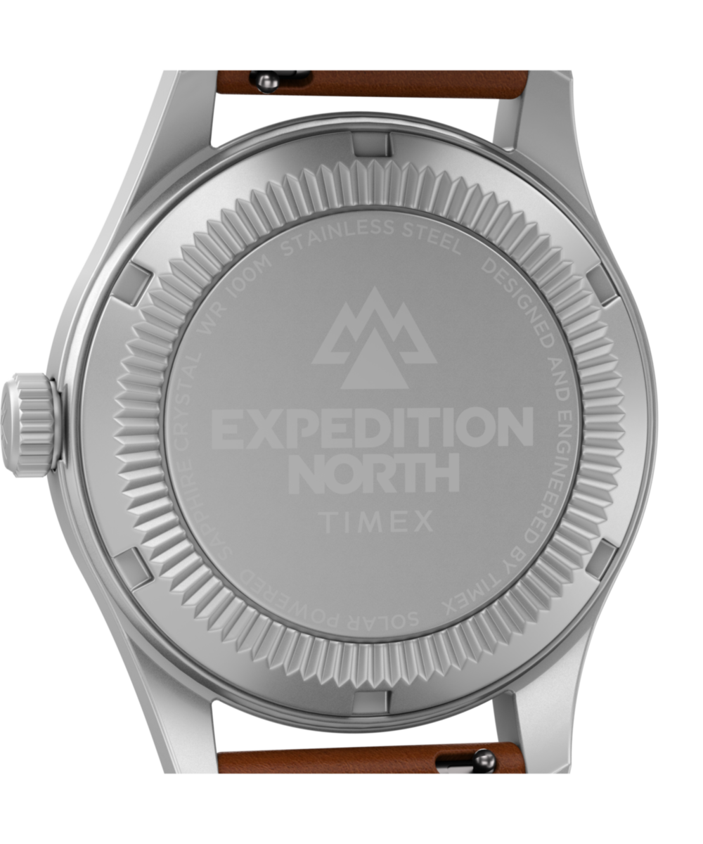 Expedition Field Post Solar 36mm Eco-Friendly Leather Strap Watch