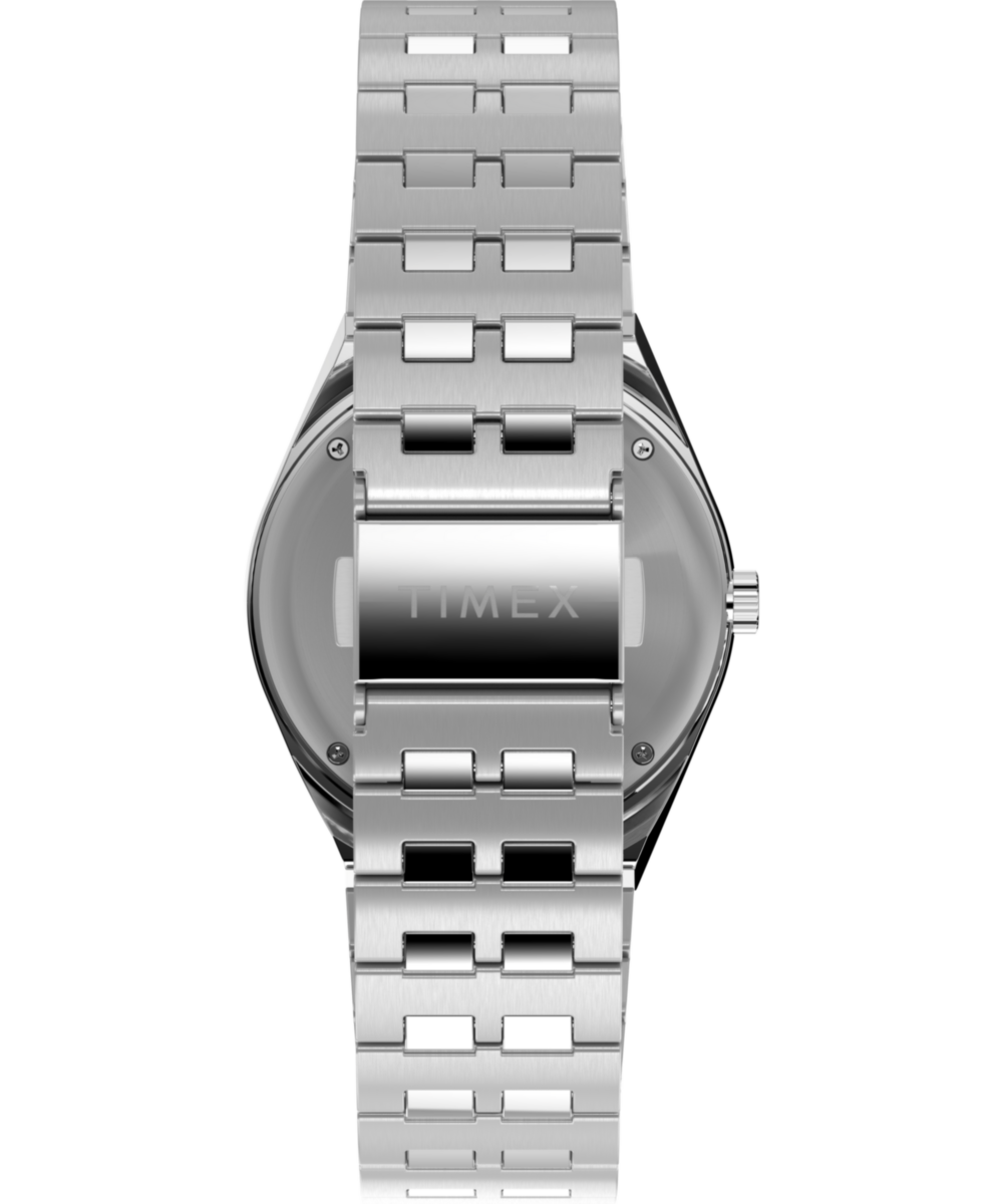 Q Timex GMT 38mm Stainless Steel Bracelet Watch