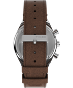Q Timex Chronograph 40mm Leather Strap Watch