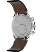 Q Timex Chronograph 40mm Leather Strap Watch