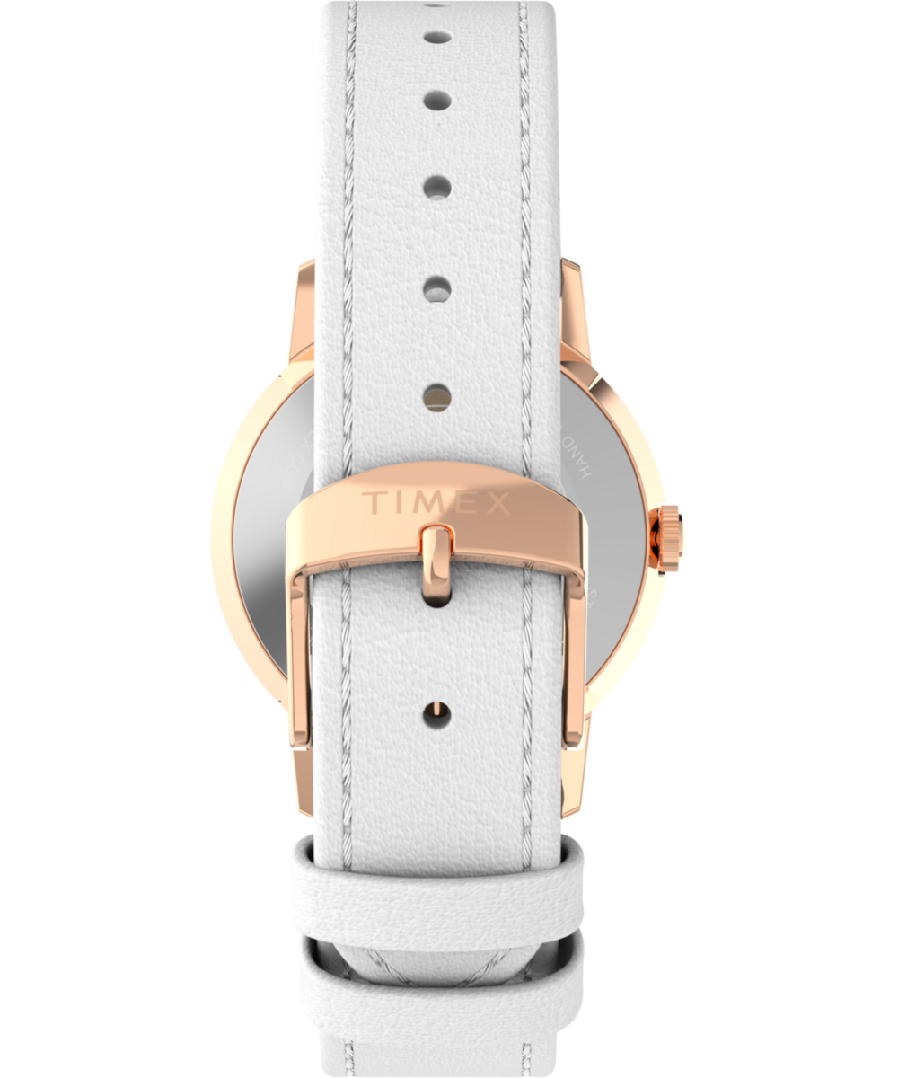 Marlin® Hand-Wound x Snoopy Floral 34mm Leather Strap Watch