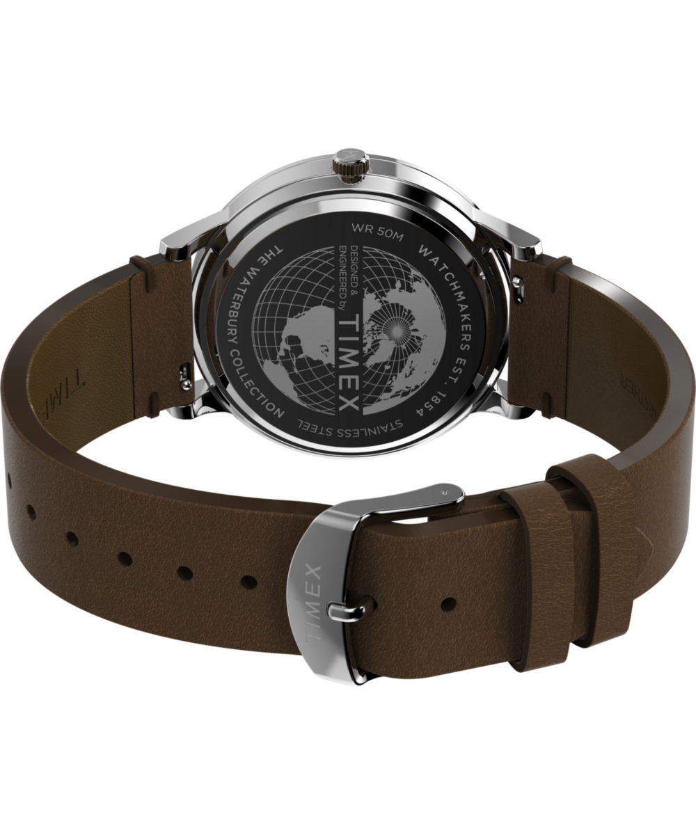 Waterbury Classic 40mm Leather Strap Watch