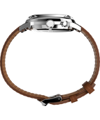 Marlin® Moon Phase 40mm Leather Strap Watch