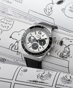 Q Timex Chronograph x Peanuts Snoopy 40mm Leather Strap Watch  
