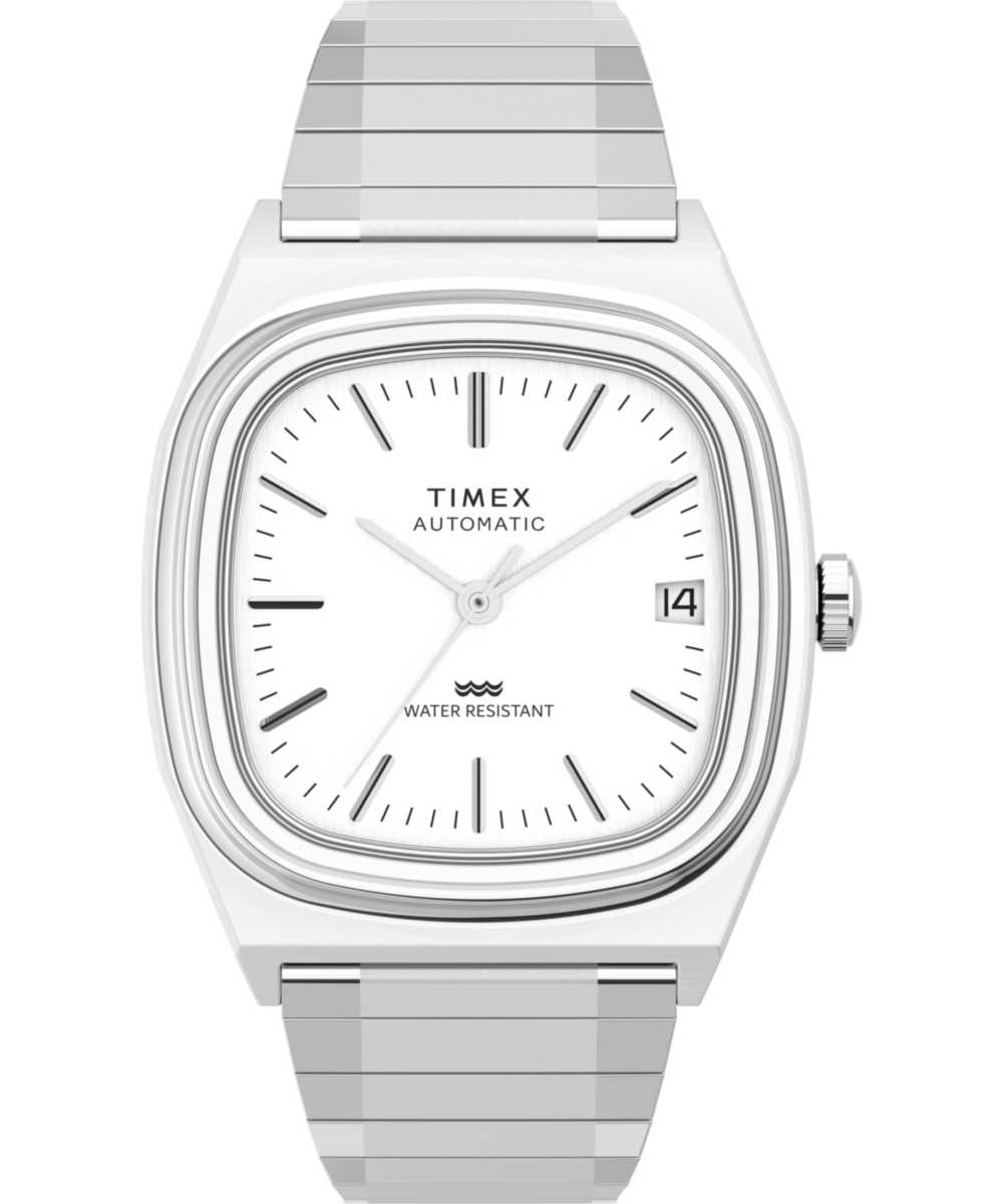 Timex® Automatic 1983 E Line Reissue 34mm Stainless Steel Expansion Band Watch