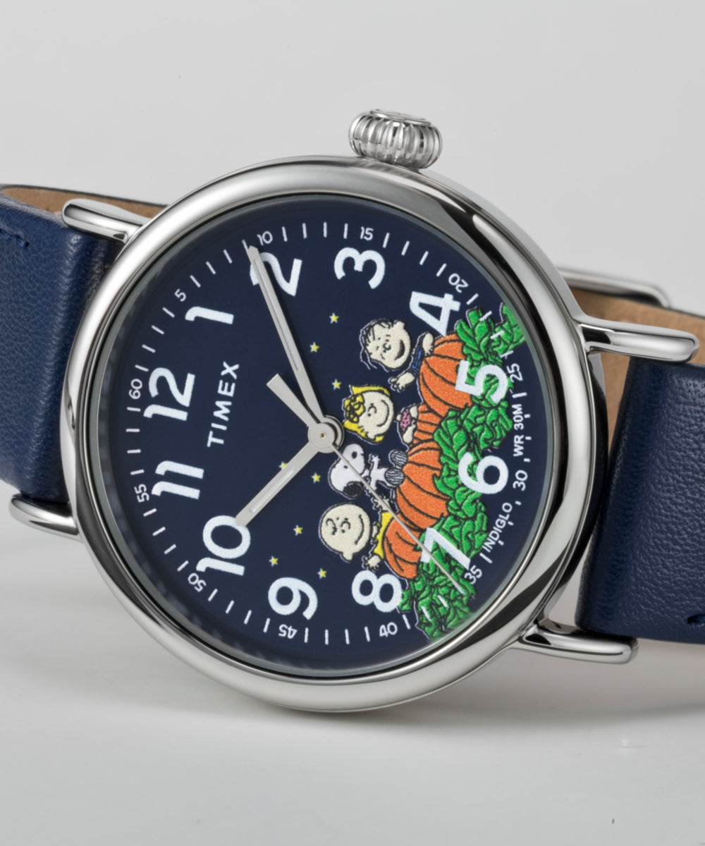 Timex Standard x Peanuts Pumpkin Patch 40mm Leather Strap Watch  
