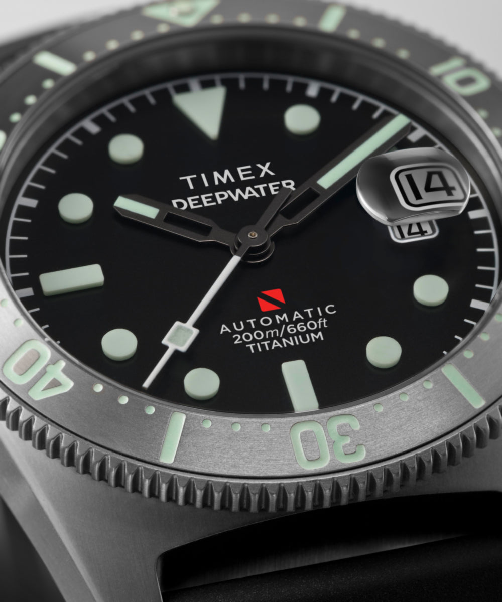 Deepwater Reef 200 Titanium Automatic 41mm Synthetic Rubber Strap Watch