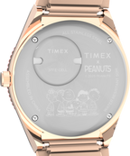 Timex x Peanuts® Q Timex® In Bloom 36mm Stainless Steel Expansion Band Watch
