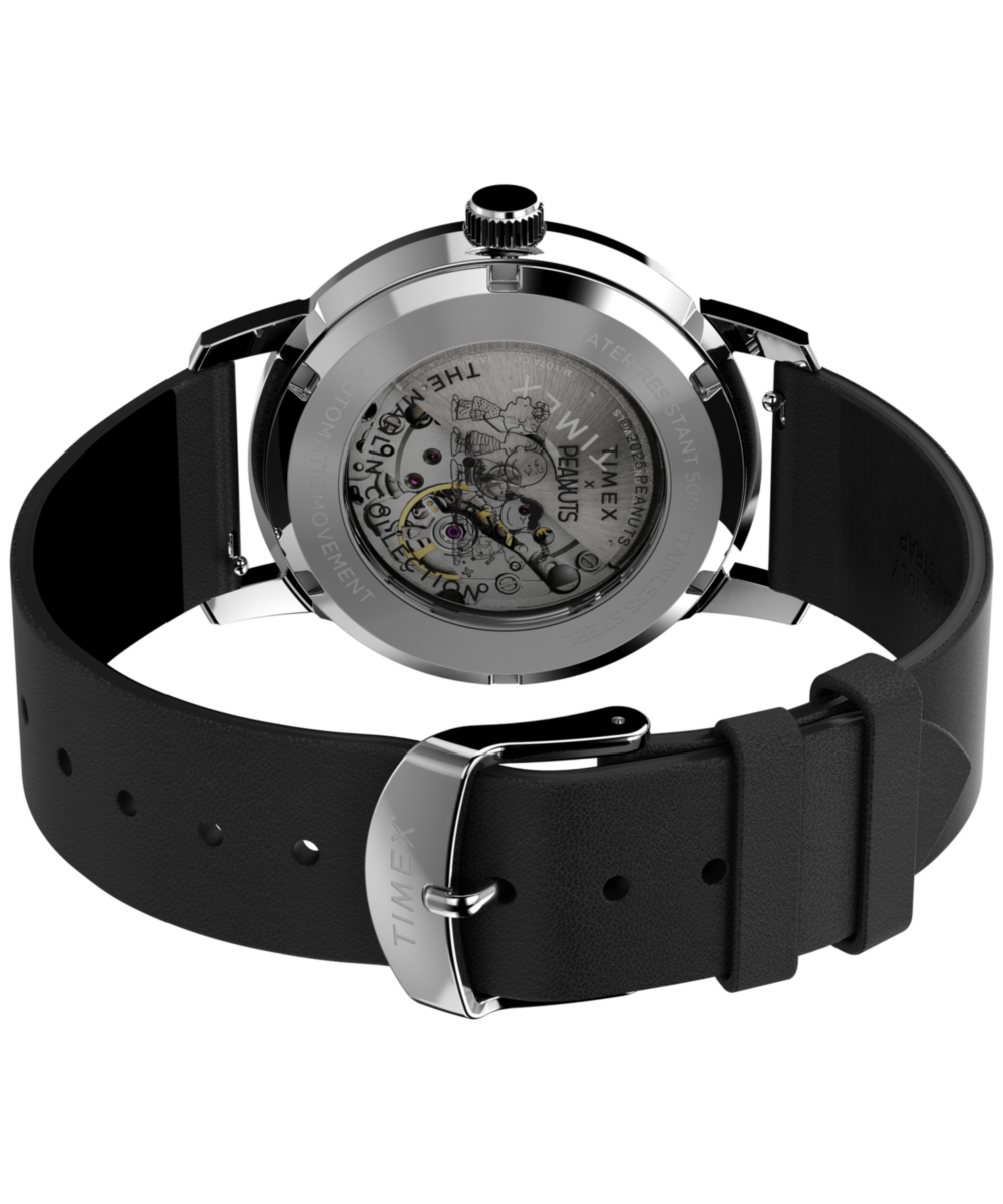 Timex x Peanuts® Marlin® Automatic Space 40mm Leather Strap Watch