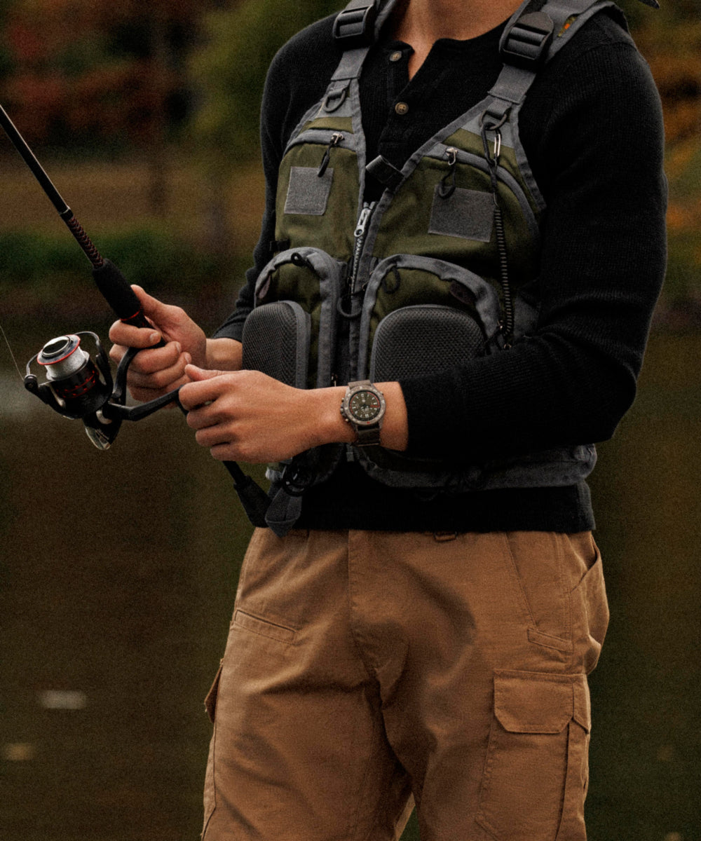 Expedition Tide-Temp-Compass 43mm Fabric Strap Watch