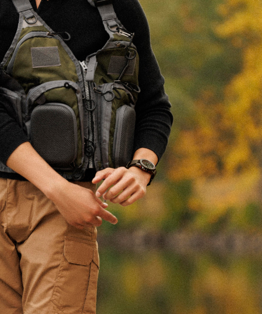 Expedition Tide-Temp-Compass 43mm Fabric Strap Watch