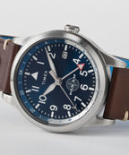 Timex Waterbury GMT x Pan Am® 39mm Leather Strap Watch