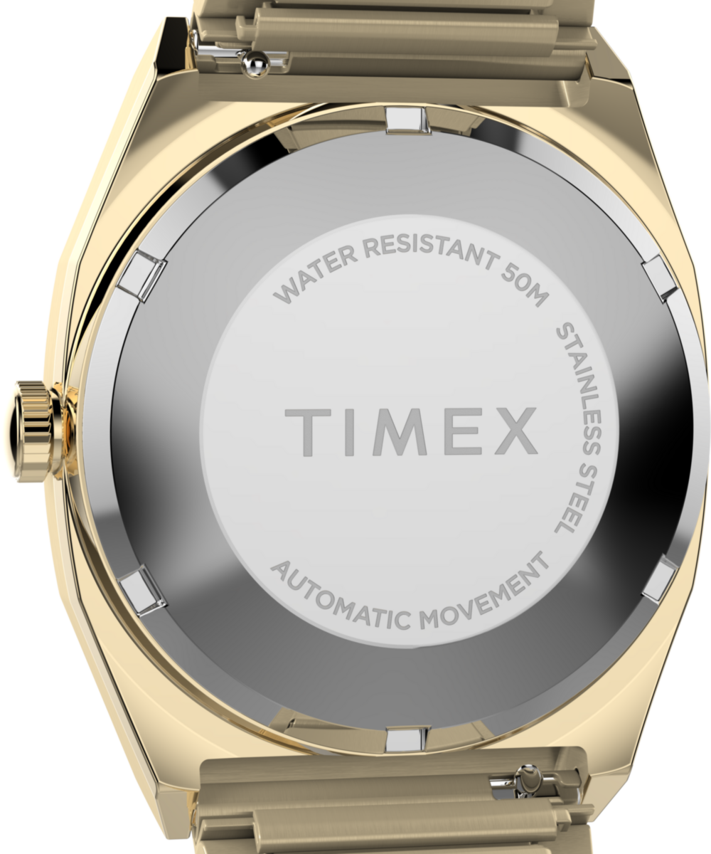 Timex® Automatic 1983 E Line Reissue 34mm Gold-Tone Expansion Band Watch