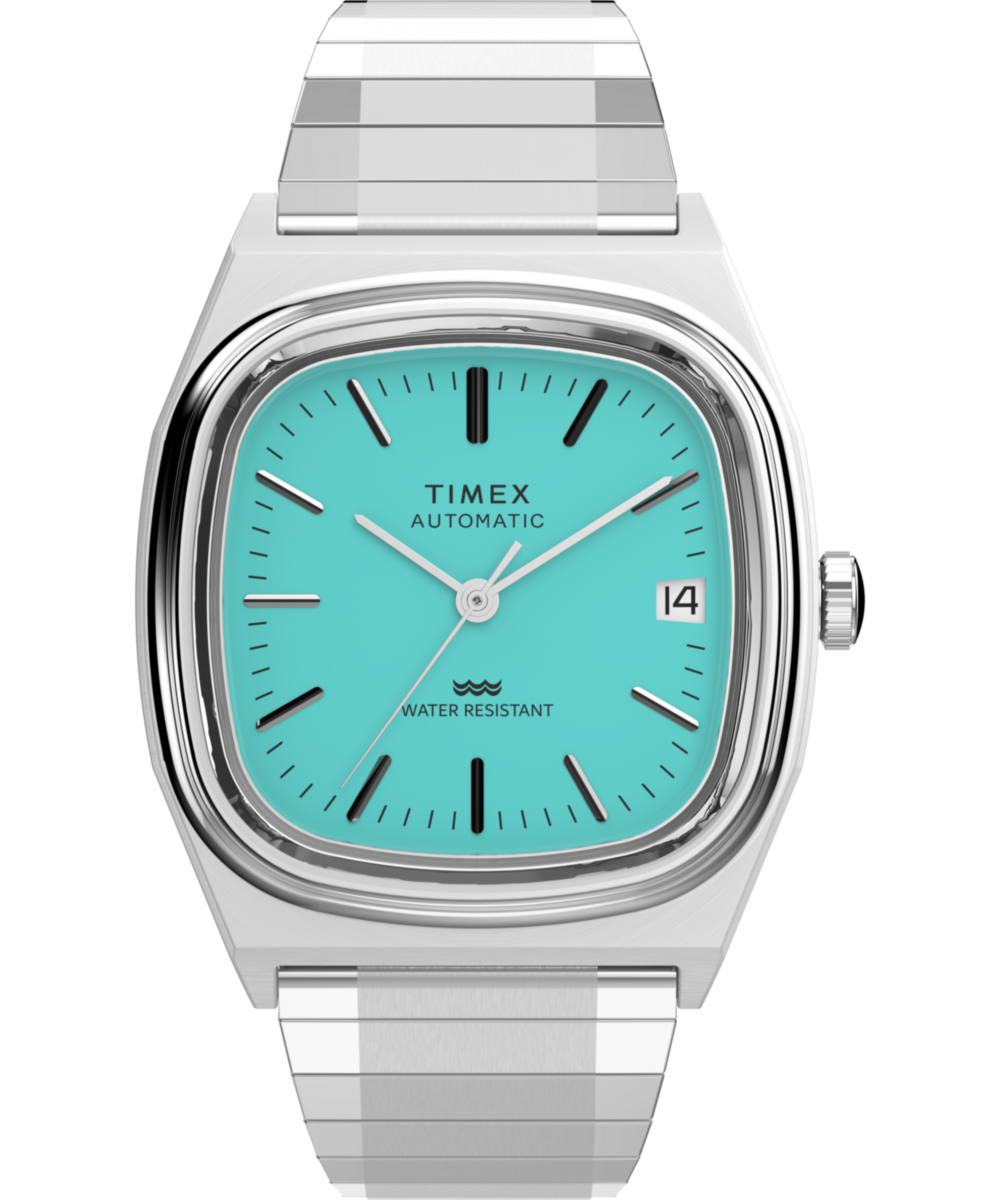 Timex® Automatic 1983 E Line 34mm Stainless Steel Expansion Band Watch