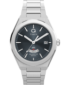 Q Timex® Continental GMT 39mm Stainless Steel Bracelet Watch