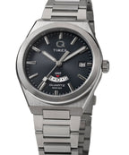 Q Timex® Continental GMT 39mm Stainless Steel Bracelet Watch