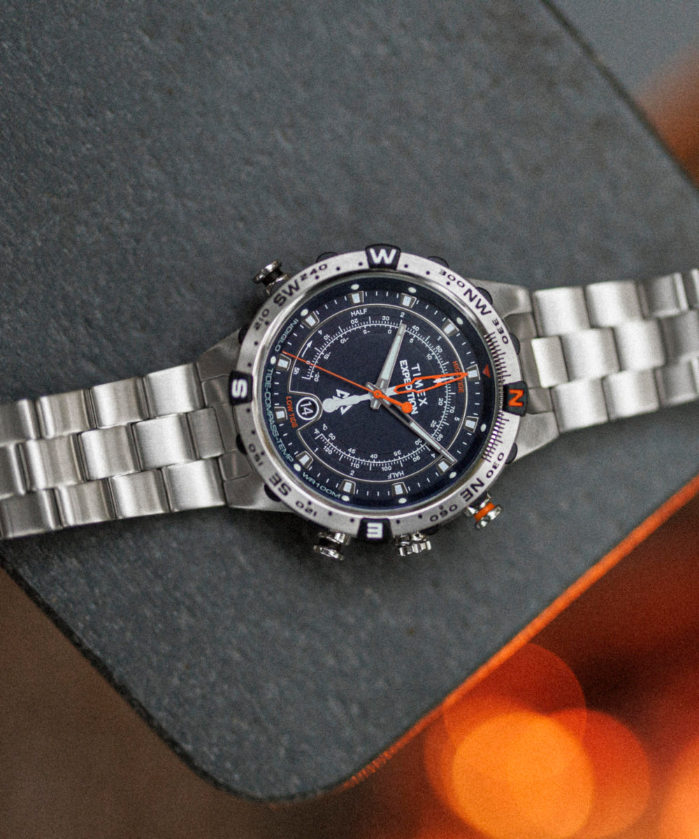 Expedition Tide-Temp-Compass 45mm Stainless Steel Bracelet Watch