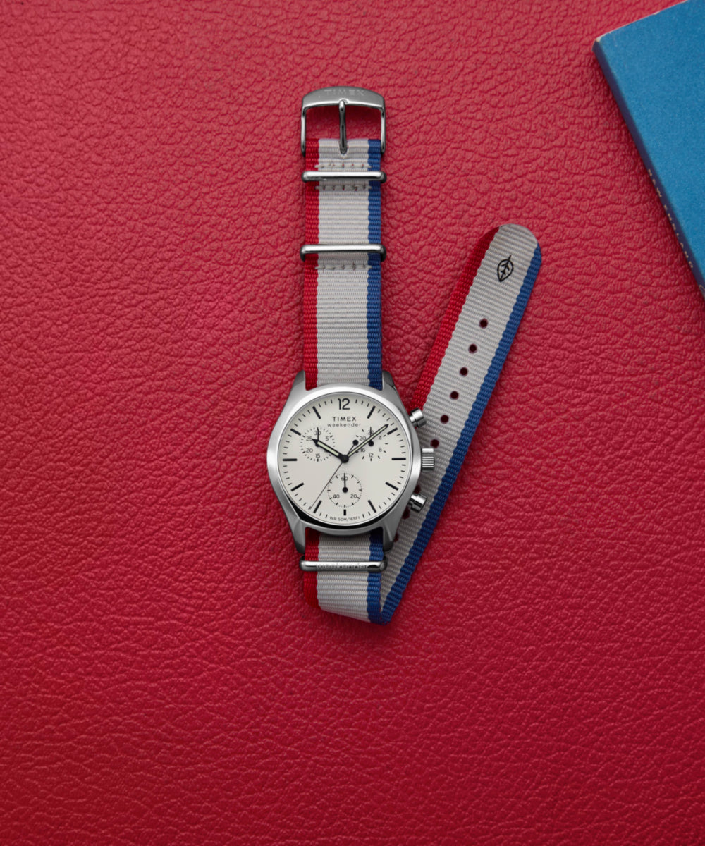 Timex Weekender New England Chronograph 40mm Eco-Conscious Fabric Strap Watch
