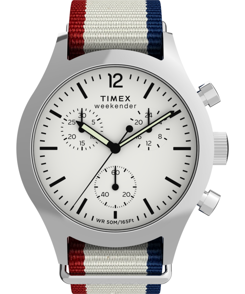 Timex Weekender New England Chronograph 40mm Eco-Conscious Fabric Strap Watch