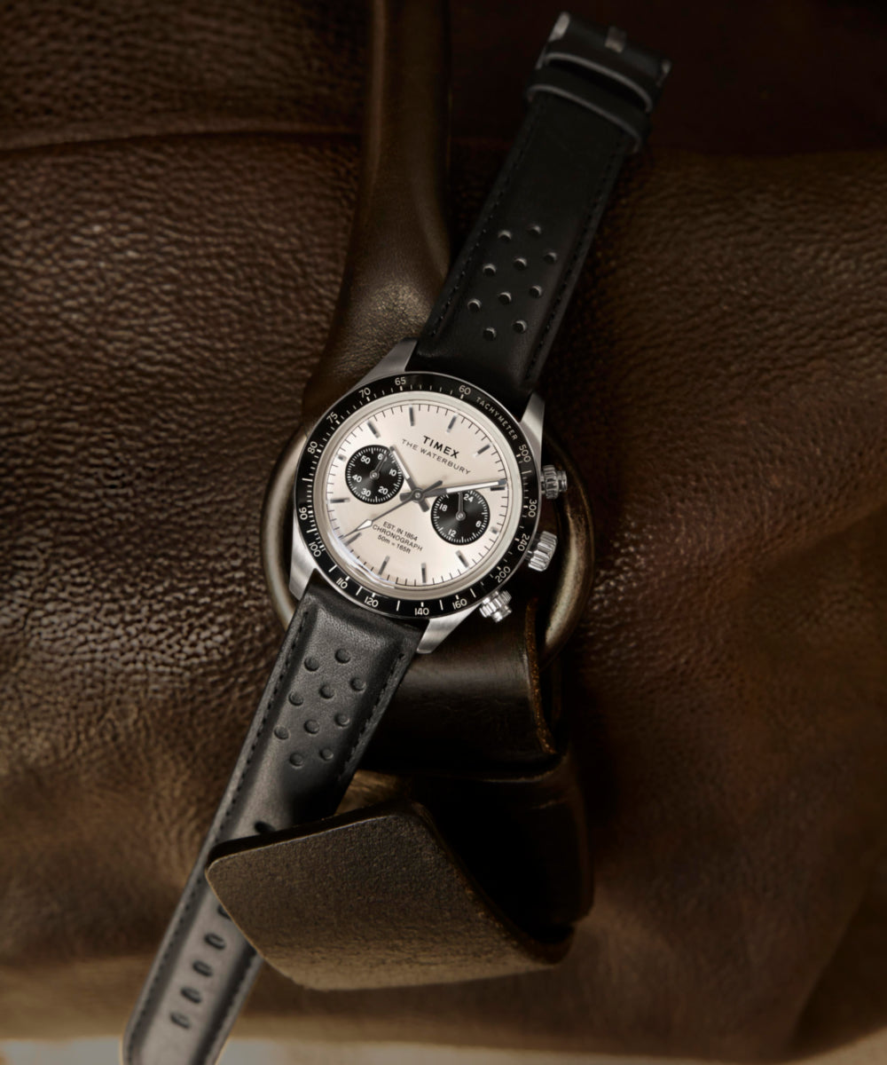 Waterbury Heritage Chronograph 39mm Leather Strap Watch 