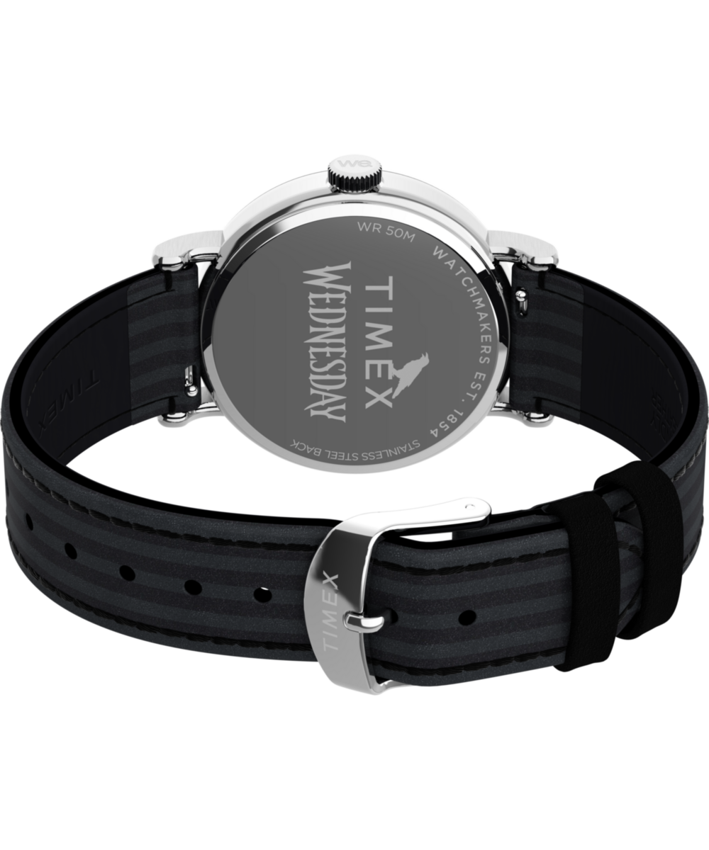 Timex x Wednesday Weekender 37mm Leather Strap Watch