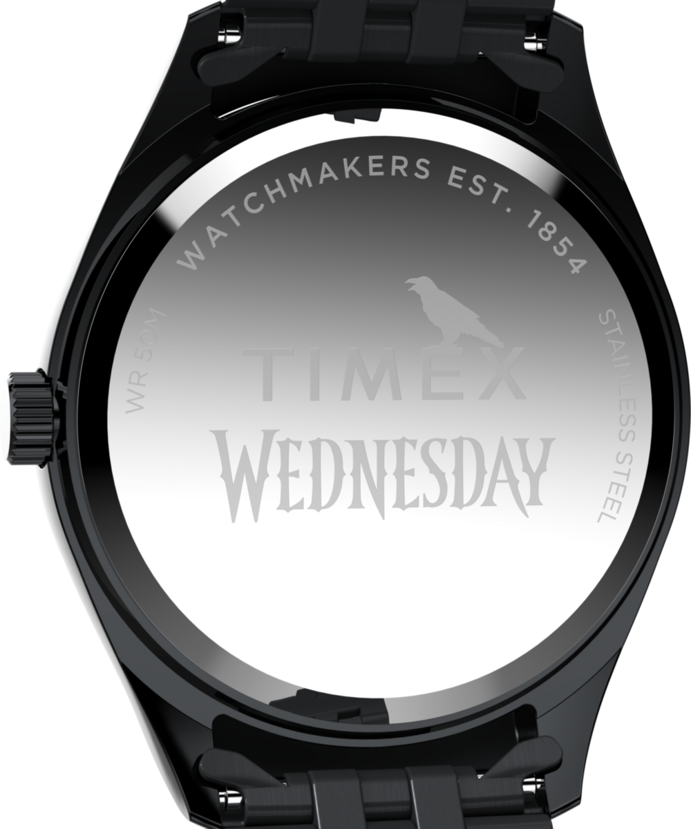 Timex x Wednesday Timex Legacy 36mm Stainless Steel Bracelet Watch