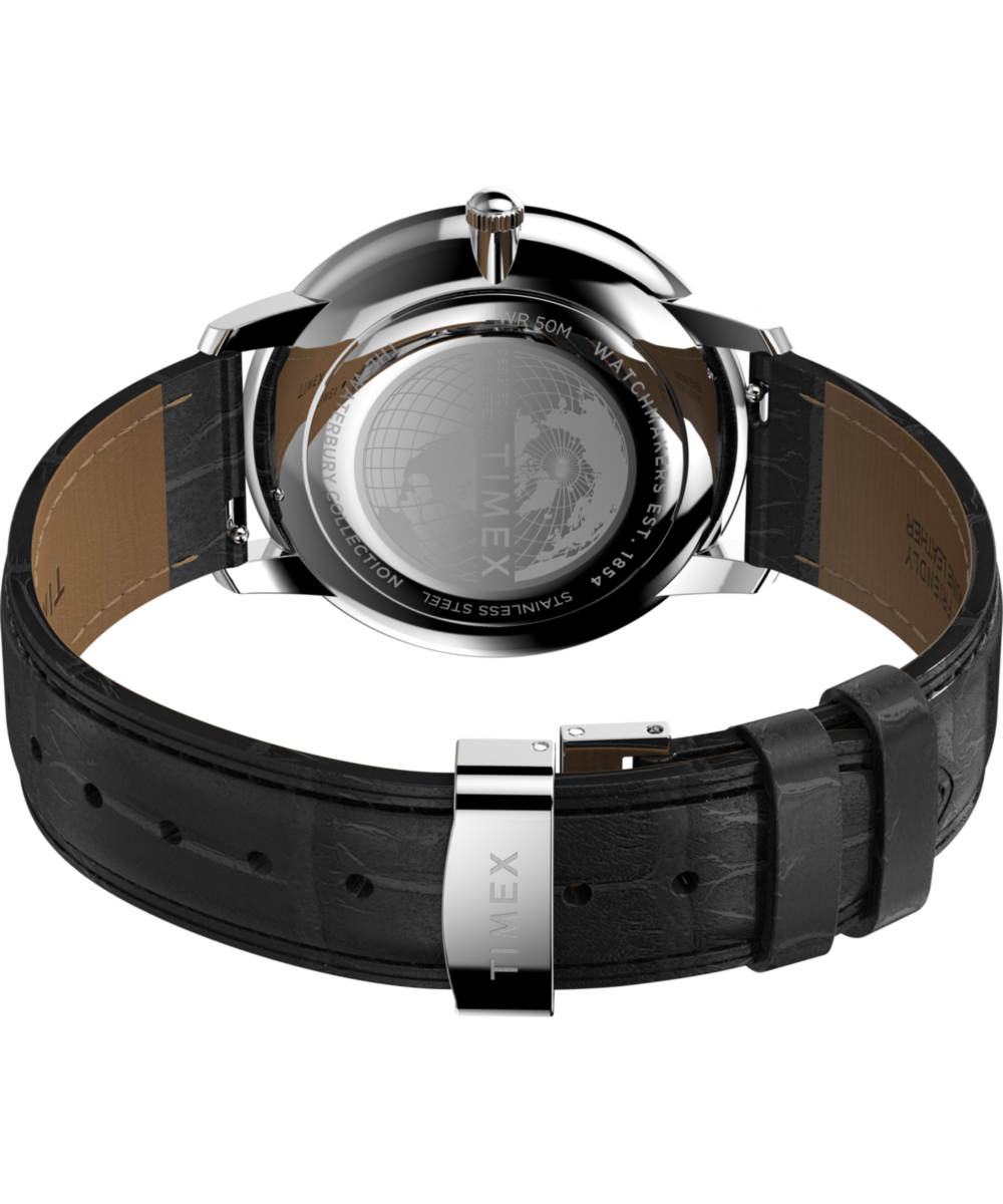 Waterbury Metropolitan Sub-Second 39mm Leather Strap Watch 