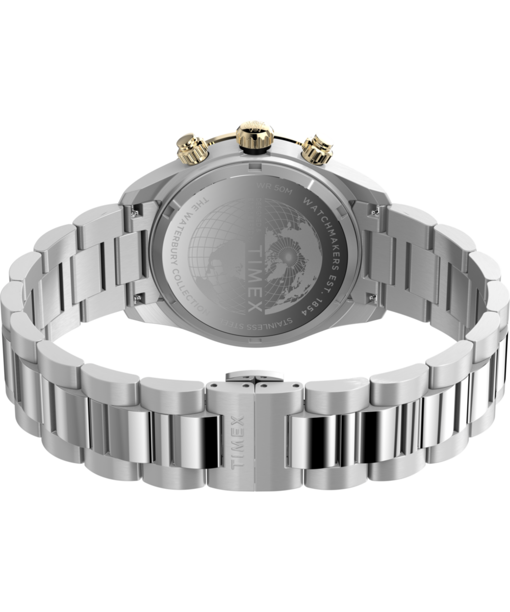 Waterbury Heritage Chronograph 39mm Stainless Steel Bracelet Watch  