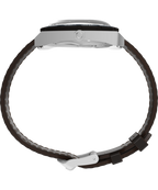 Q Timex® 1972 World Time 39mm Leather Strap Watch