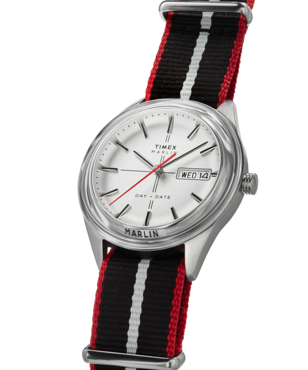 Marlin® Jet Quartz 38mm Fabric Strap Watch