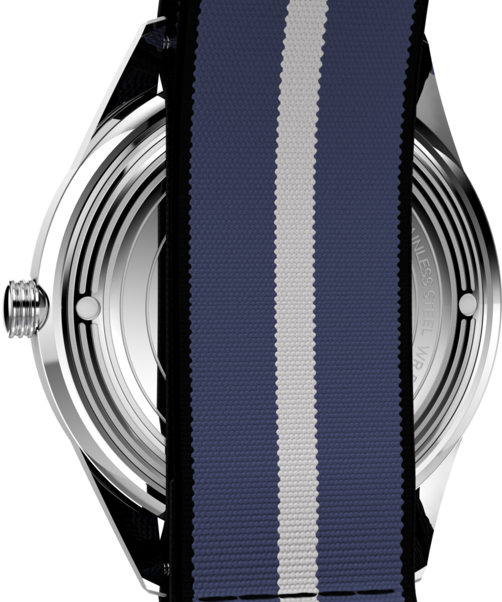 Marlin® Jet Quartz 38mm Fabric Strap Watch