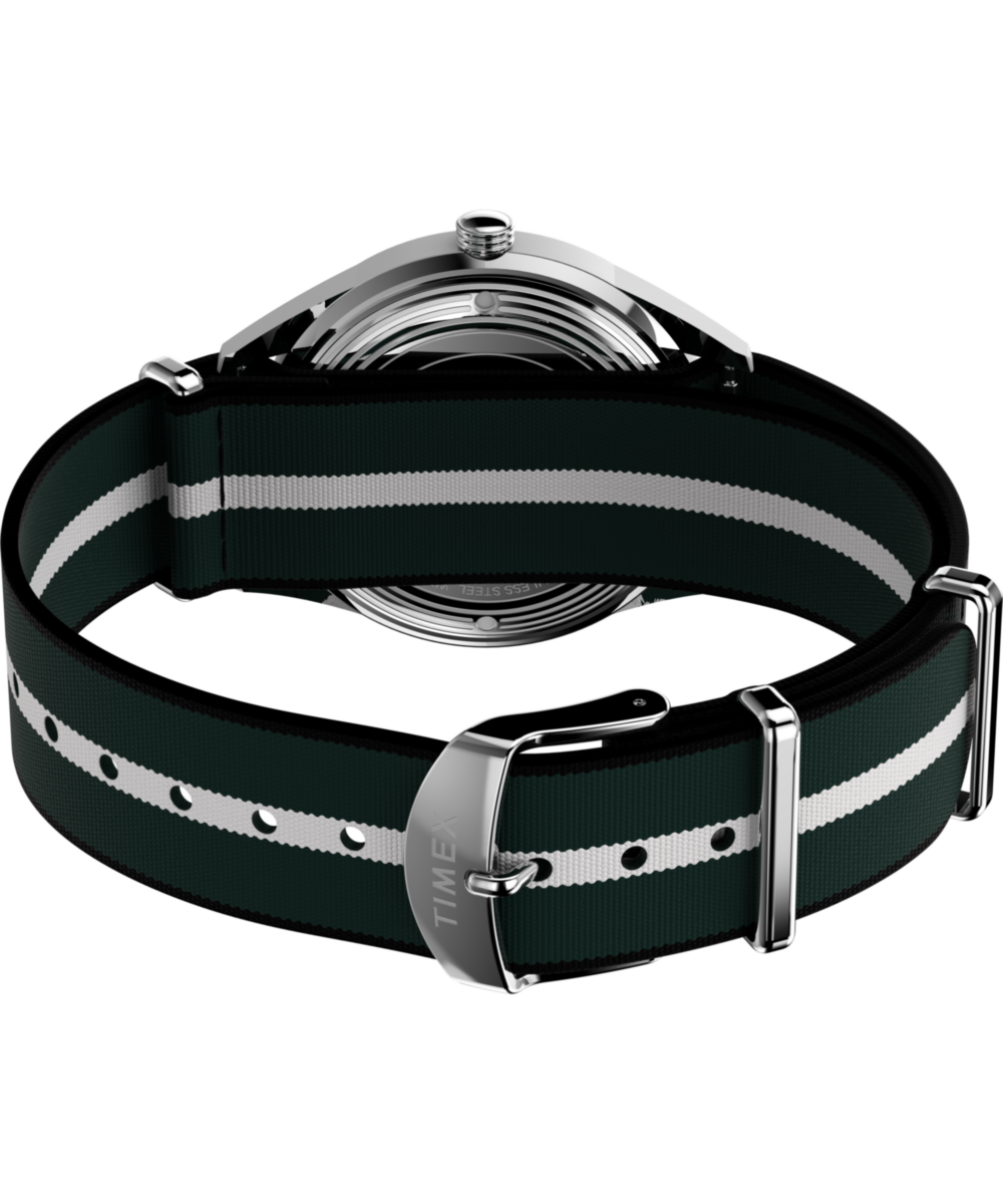 Marlin® Jet Quartz 38mm Fabric Strap Watch