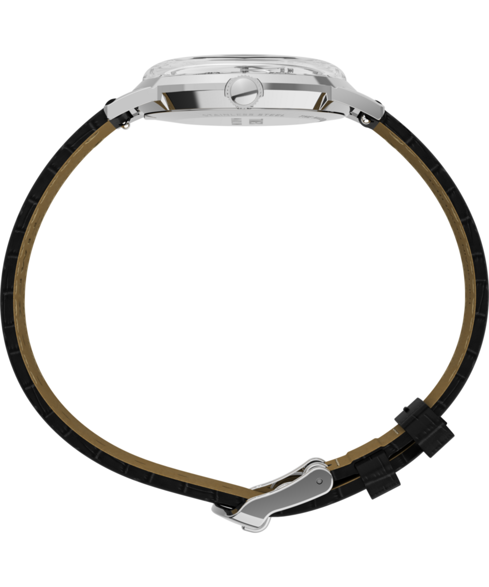 Marlin® Quartz 34mm Leather Strap Watch