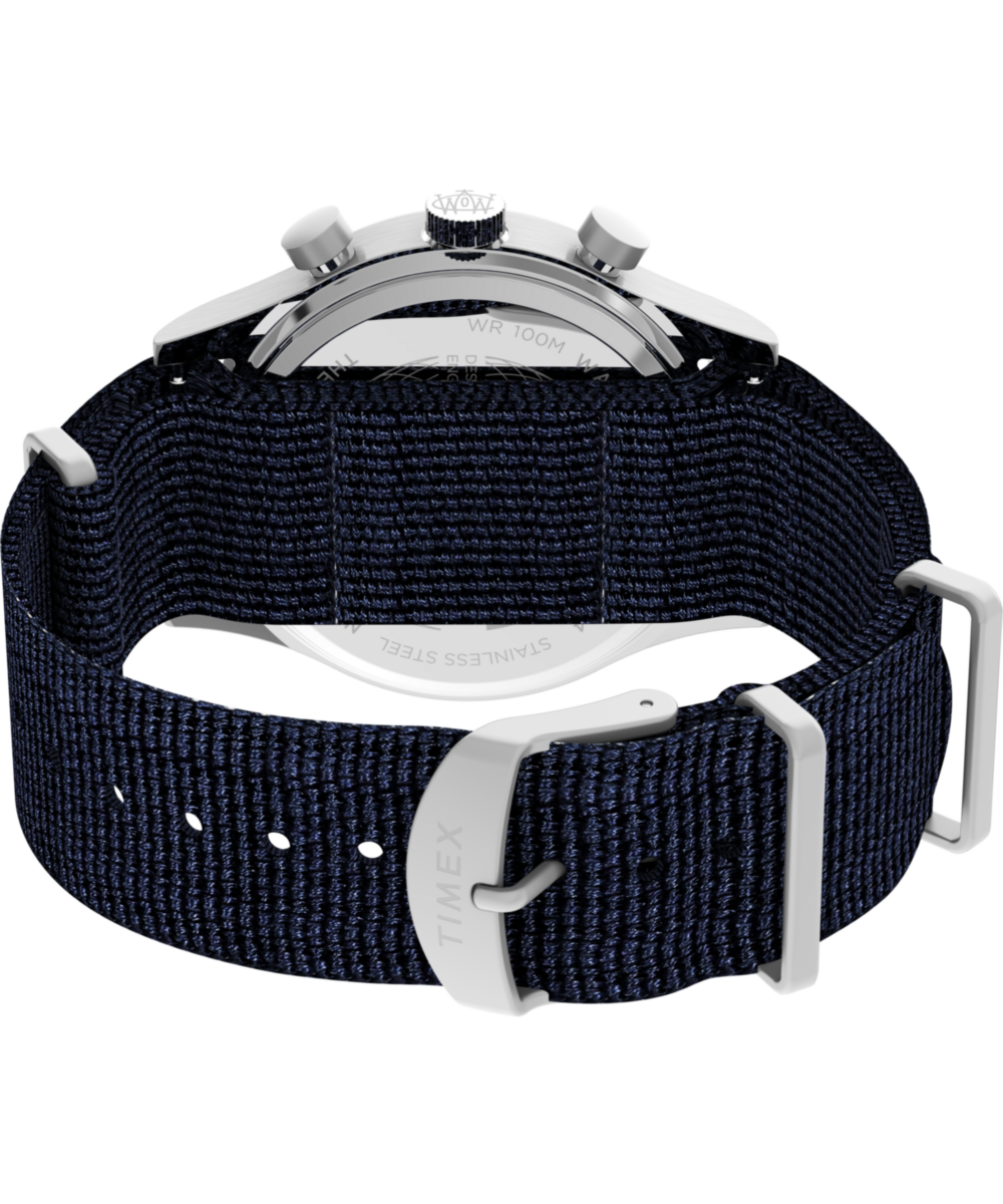 Waterbury Traditional Fly-Back Chronograph 43mm Fabric Strap Watch