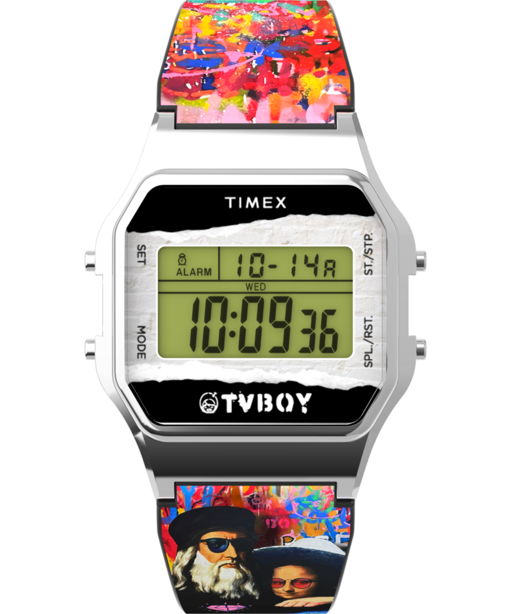Timex T80 x TVBOY 34mm Resin Strap Watch