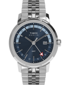 Marlin® Quartz GMT 40mm Stainless Steel Bracelet Watch