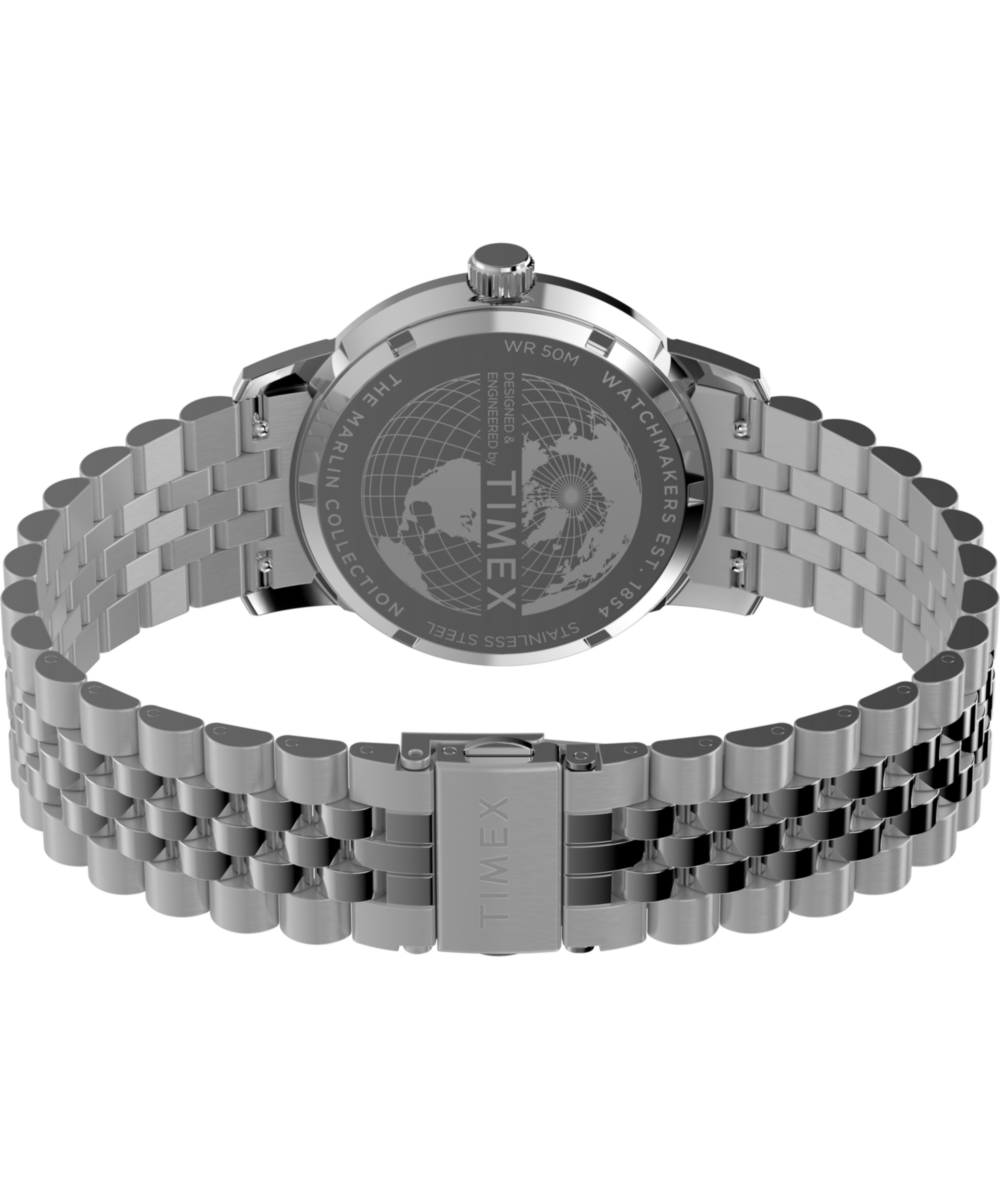 Marlin® Quartz GMT 40mm Stainless Steel Bracelet Watch