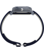 TIMEX TIME MACHINES® 29mm Blue/Yellow Stripe Elastic Fabric Kids Watch