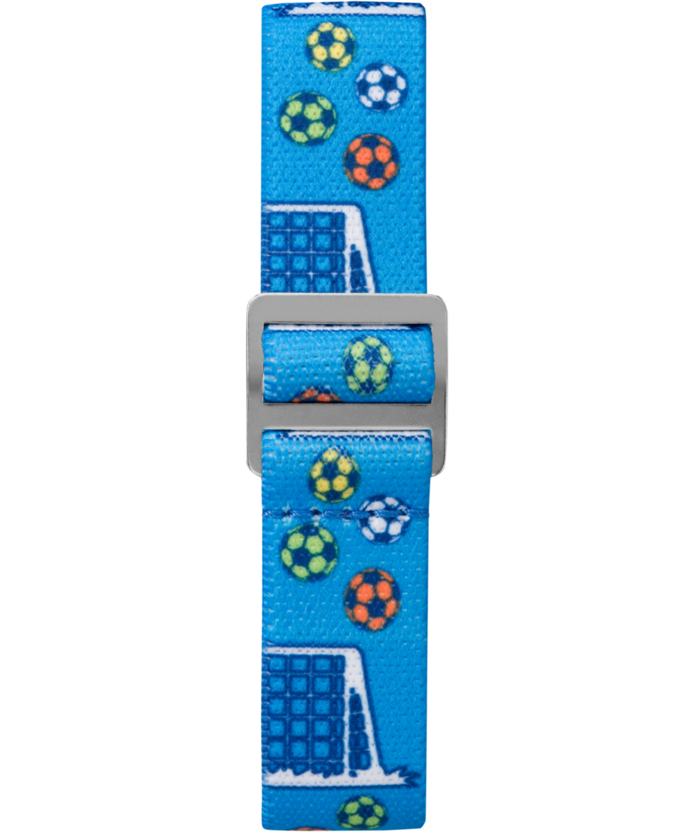 TIMEX TIME MACHINES® 29mm Blue Soccer Elastic Fabric Kids Watch