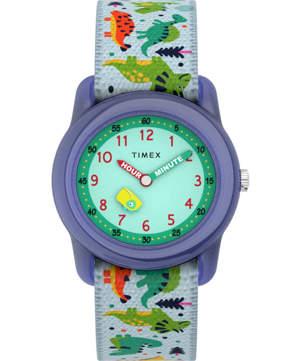 TIMEX TIME MACHINES® 29mm Dinosaur Elastic Fabric Kids Watch